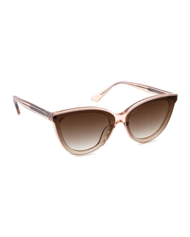 Monroe Nylon Acetate/Metal Cat-Eye Sunglasses, Petal 24K